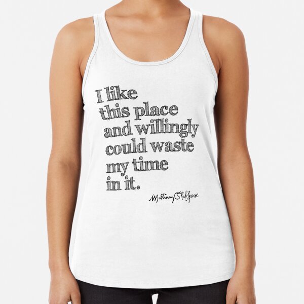 Shakespeare As You Like It Grunge Sketch Quote Racerback Tank Top