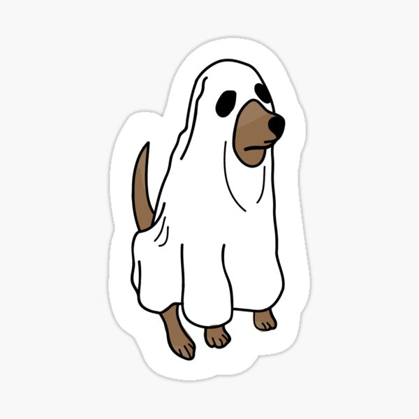 Ghost Dog Stickers Redbubble - cute dog decal roblox