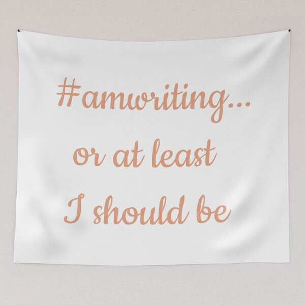 Item preview, #amwriting or at least I should be Peach designed and sold by TeaRoseWriter.