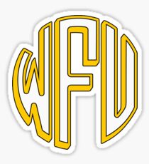 wake forest monogram Sticker