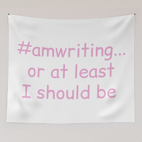Item preview, #amwriting or at least I should be Pretty Pink designed and sold by TeaRoseWriter.
