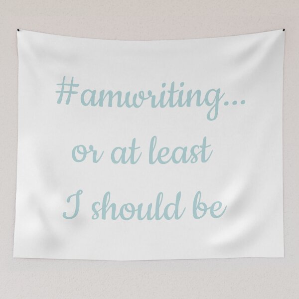 Item preview, #amwriting or at least I should be Sea Green designed and sold by TeaRoseWriter.