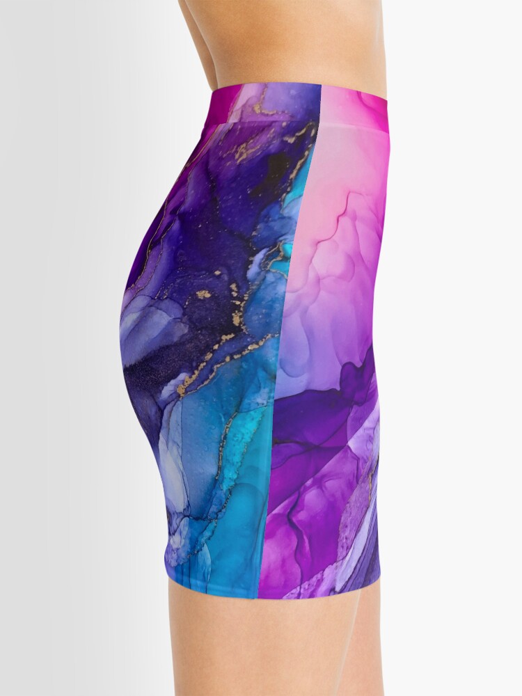 Alternate view of Abstract Vibrant Rainbow Ombre Mini Skirt