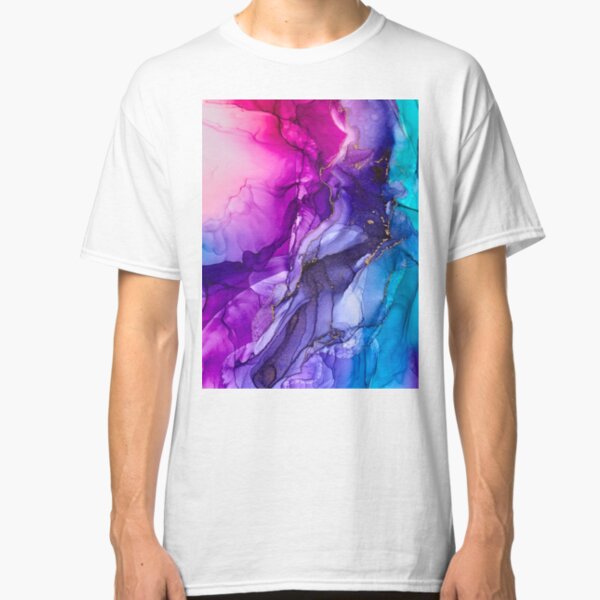 Abstract Vibrant Rainbow Ombre Classic T-Shirt