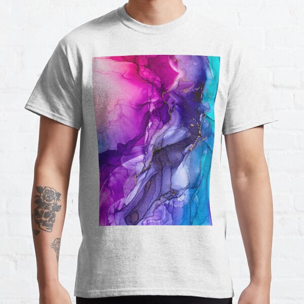 Abstract Vibrant Rainbow Ombre Classic T-Shirt