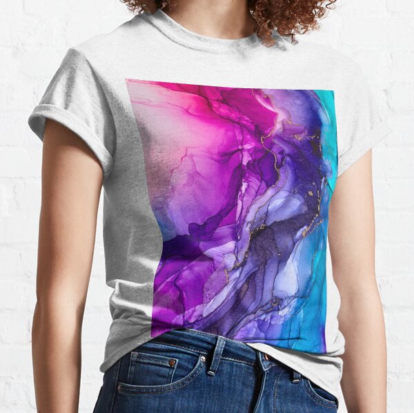 Abstract Vibrant Rainbow Ombre Classic T-Shirt
