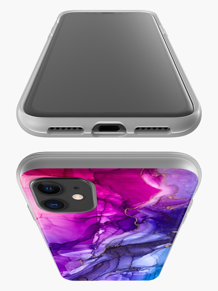 Alternate view of Abstract Vibrant Rainbow Ombre iPhone Case & Cover