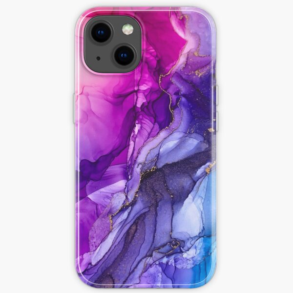 Ombre arc-en-ciel vibrant abstrait Coque souple iPhone