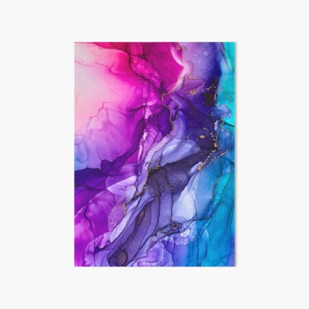 Abstract Vibrant Rainbow Ombre Art Board Print