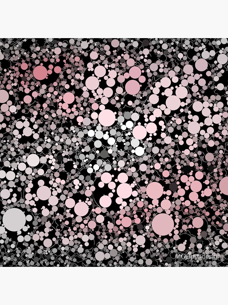 Pink, Black, and Gray Tapestry of Bubbles by MOBpubdesign