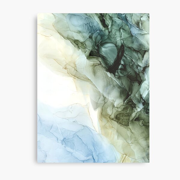 Land and Sky Abstract Landscape Painting Metal Print