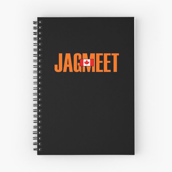 Aperçu de l'œuvre Texte en gras orange Jagmeet Couleur du drapeau canadien créée et vendue par TinyStarCanada.
