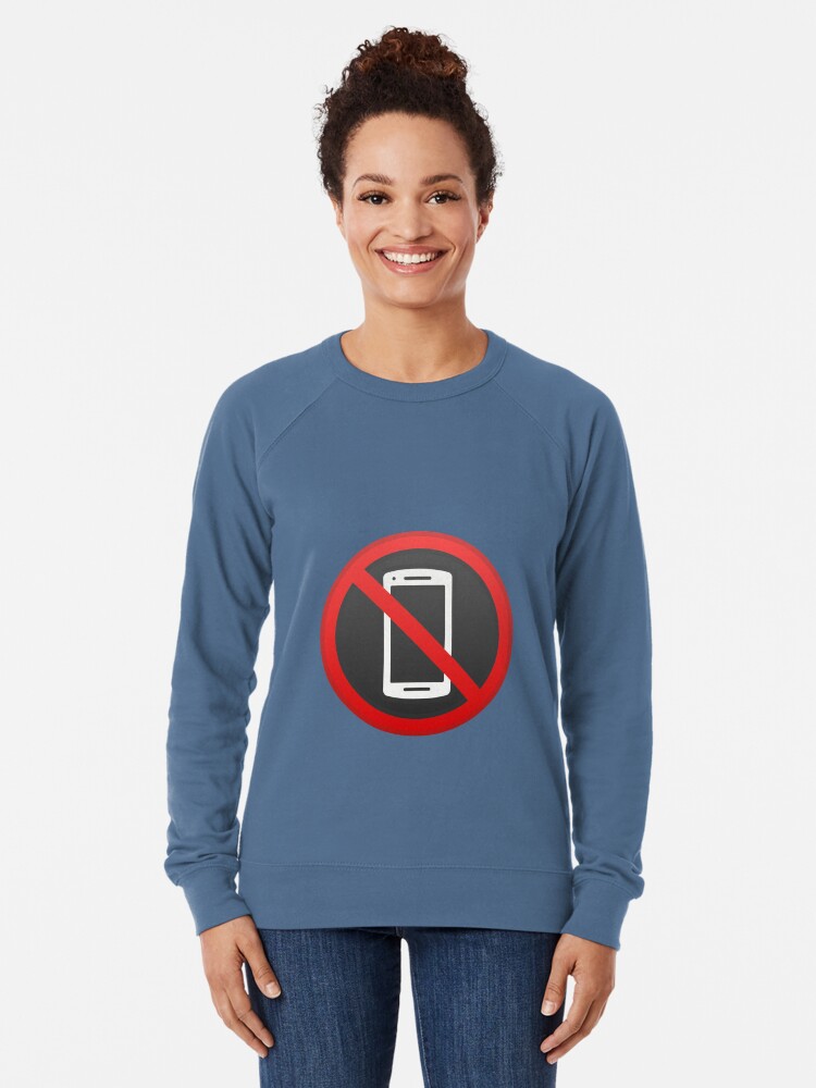 Thumbnail 2 von 5, Leichter Pullover, Keine Handys Emoji designt und verkauft von ChevDesign.