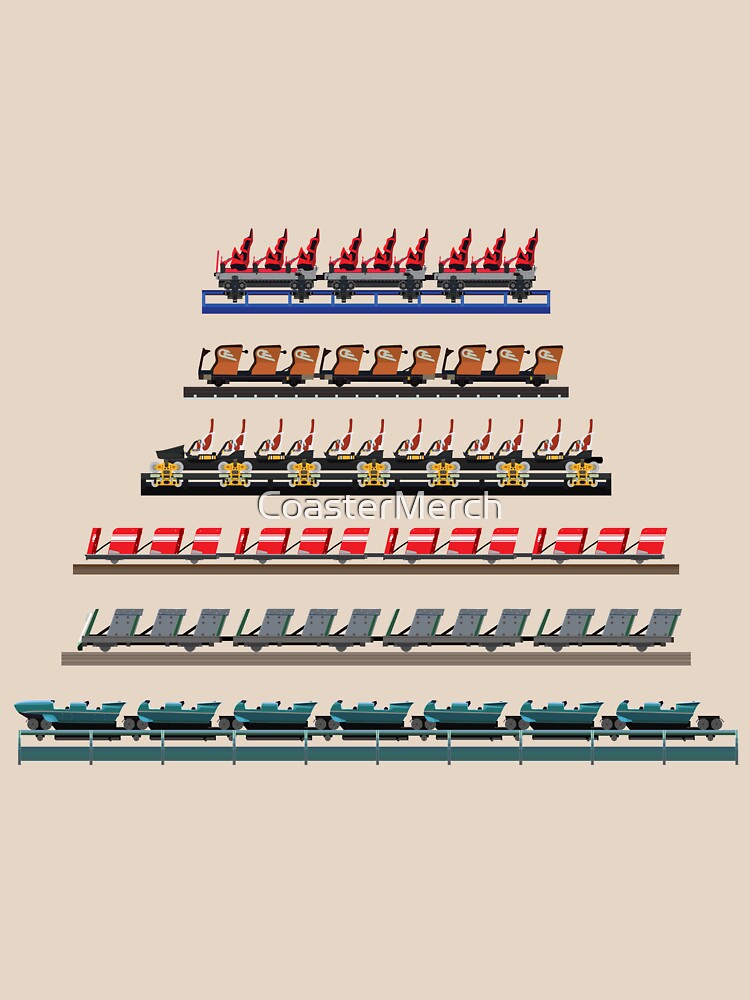 Thumbnail 7 of 7, Classic T-Shirt, Kennywood Coaster Trains Design designed and sold by CoasterMerch.