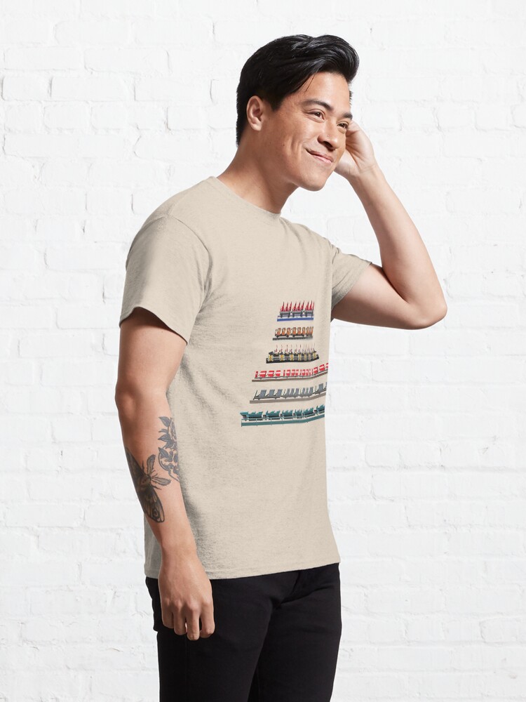 Thumbnail 5 of 7, Classic T-Shirt, Kennywood Coaster Trains Design designed and sold by CoasterMerch.
