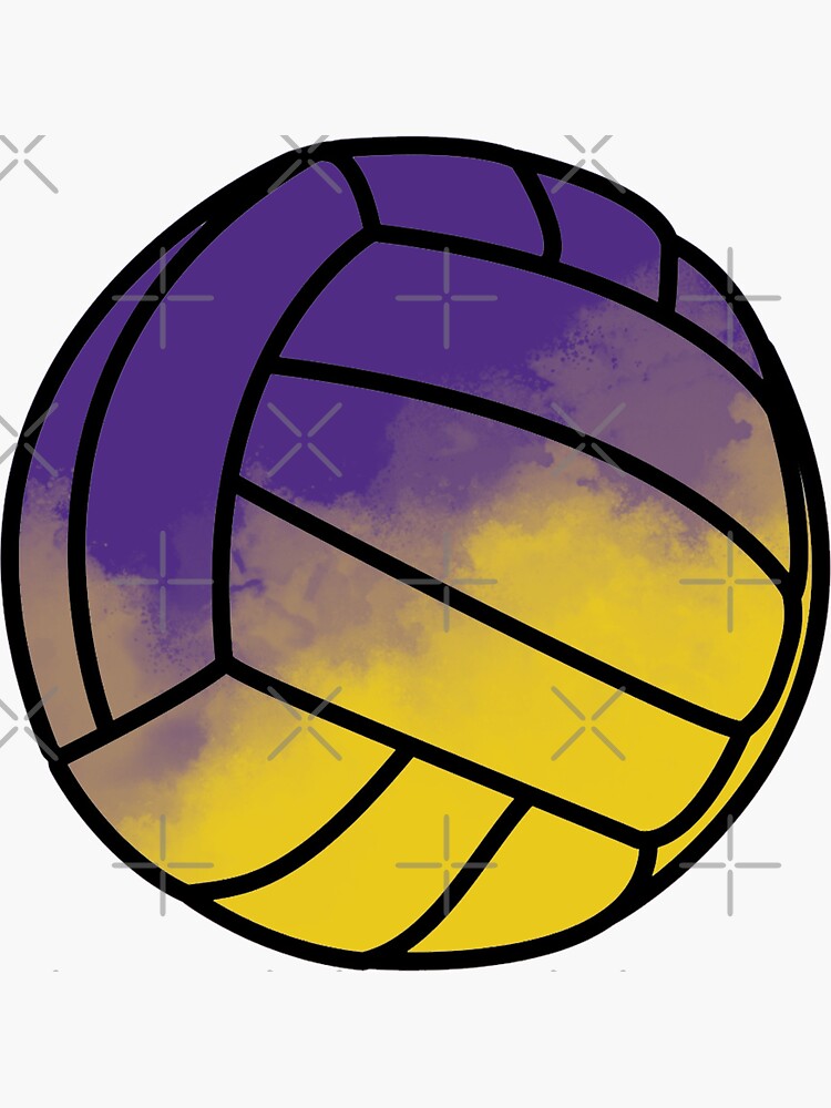 "Volleyball Gold/Purple" Sticker by AllisonDawn15 Redbubble