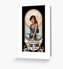 Tomb Raider Art Nouveau Greeting Card