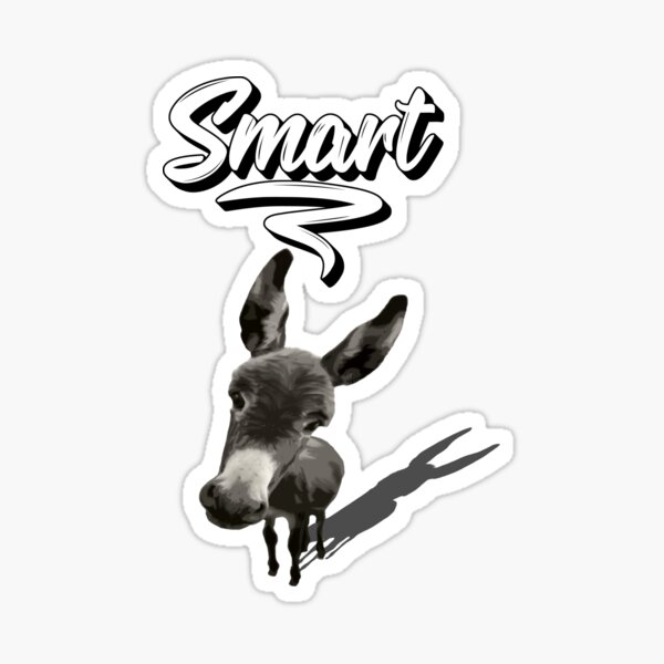 Funny Smart Ass Donkey Design Sticker