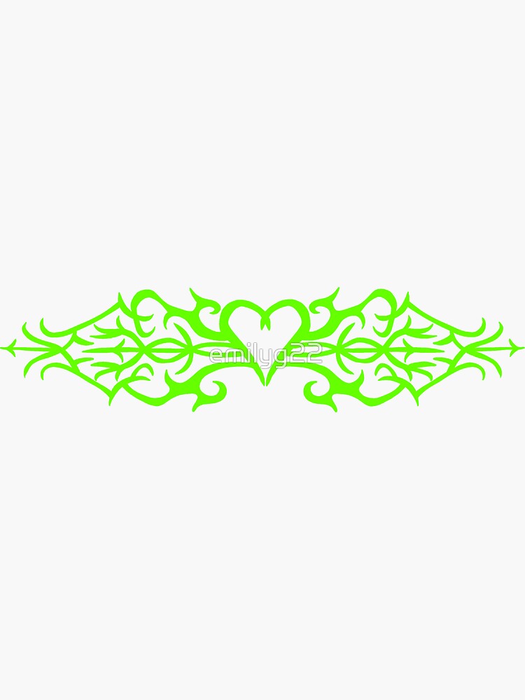 "neon green tribal" Sticker for Sale by emilyg22 Redbubble