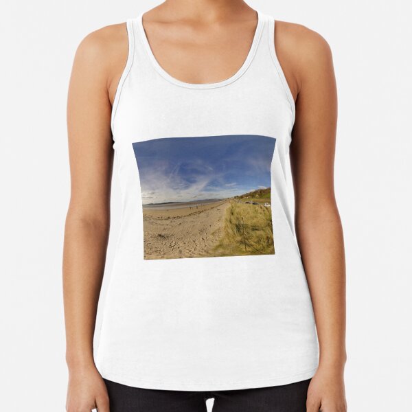 Lisfannon Beach, Fahan, County Donegal, Equirectangular Racerback Tank Top
