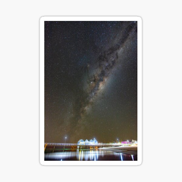 Milky Way over Busselton Jetty Sticker