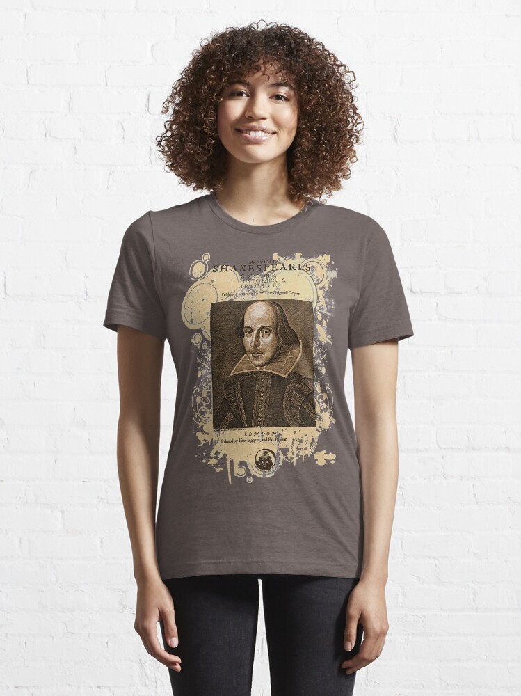 Thumbnail 6 of 7, Essential T-Shirt, Shakespeare First Folio Front Piece designed and sold by Styled Vintage.