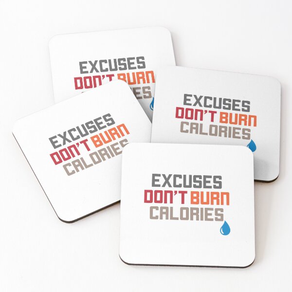 Aperçu de l'œuvre Les excuses ne brûlent pas de calories Entraînement de motivation créée et vendue par perfectpresents.