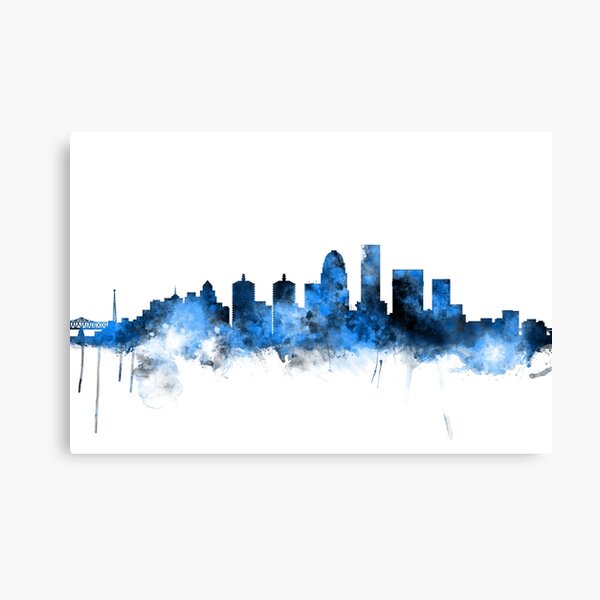 Louisville Kentucky Usa Downtown Skyline On City Art Watercolor Framed –  UnixCanvas