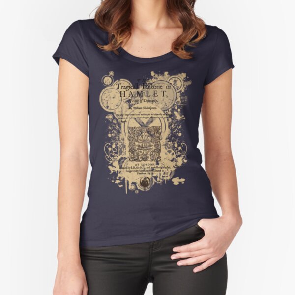 Shakespeare's Hamlet Front Piece Fitted Scoop T-Shirt