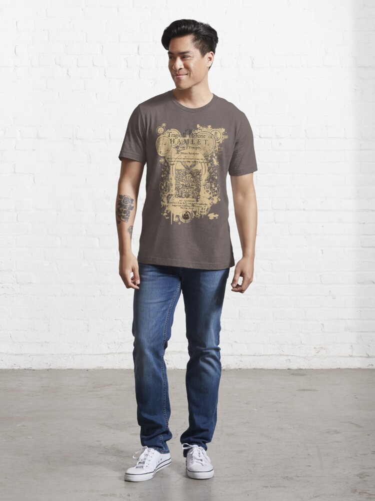 Thumbnail 5 of 7, Essential T-Shirt, Shakespeare's Hamlet Front Piece designed and sold by Styled Vintage.