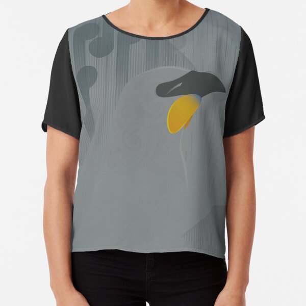South Island kÅkako - The Grey Ghost Chiffon Top