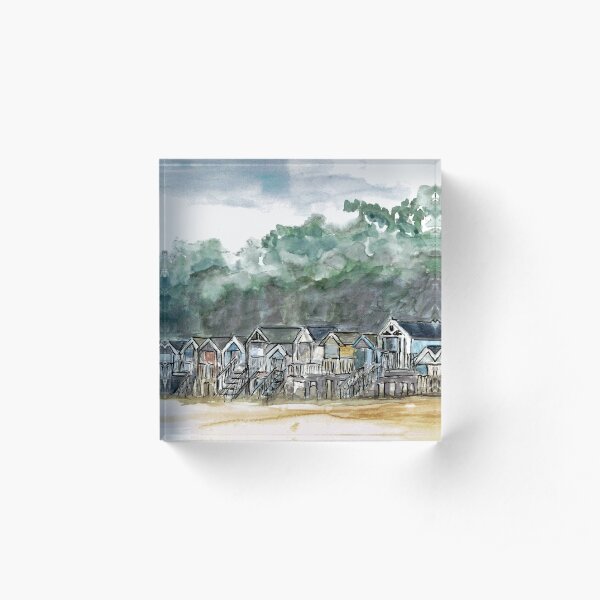 Beach Huts At Wells-Next-The-Sea Acrylic Block