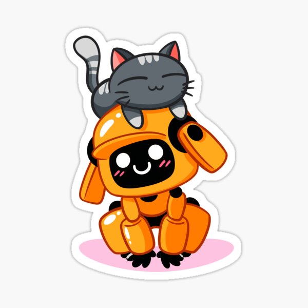 love cats robots Sticker