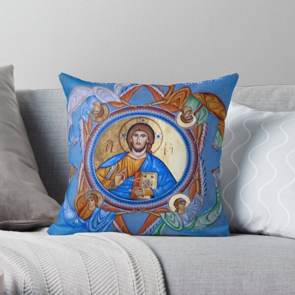 Jesus Christ Georgian icon Throw Pillow