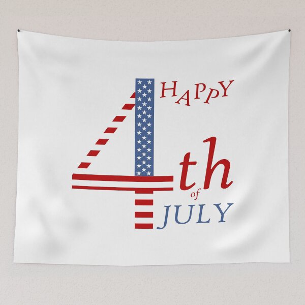 Item preview, 4th of july Independence day greeting- US flag colors and stylized lettering designed and sold by Shawlin Islam.