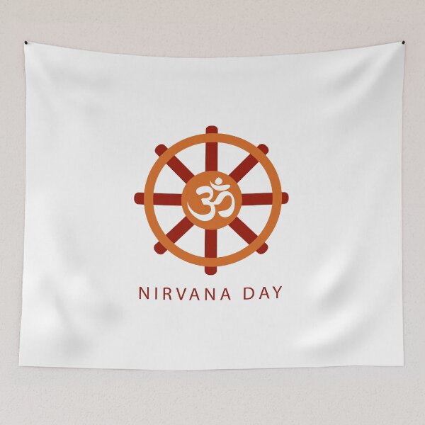 Item preview, Buddhist celebration of Nirvana Day- A day which means Enlightenment after death, Enlightenment without remainder, Enlightenment without residue designed and sold by Shawlin Islam.