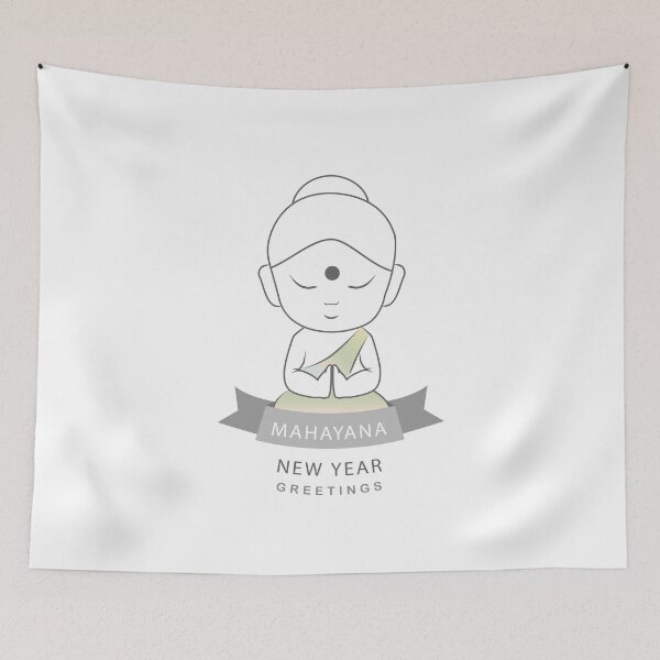 Item preview, Happy Mahayana new year- Cute Buddha with warm greetings designed and sold by Shawlin Islam.