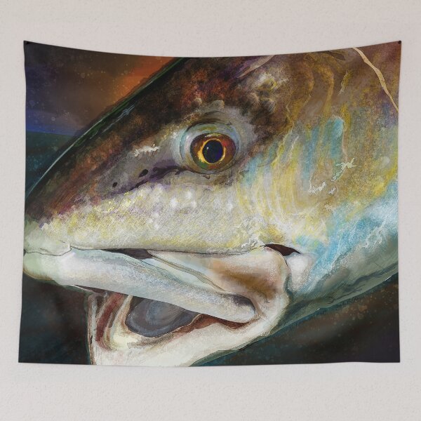 Item preview, The Evening Red Drum Painting designed and sold by fishweardesigns.
