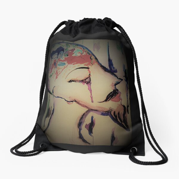 only watercolor Drawstring Bag
