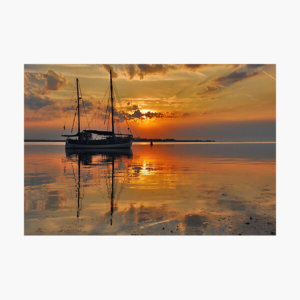 An early summer morning on Lake Grevelingen Photographic Print