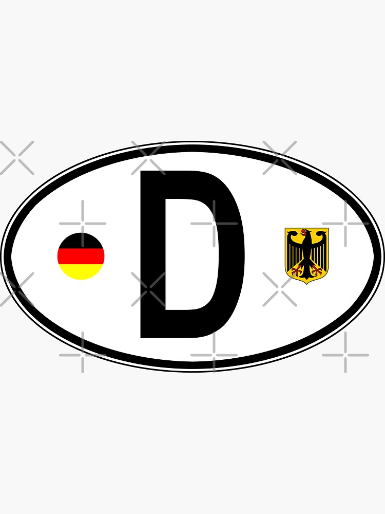 Sticker for Sale mit Deutschland Oval Country Code Aufkleber von  rogue-design