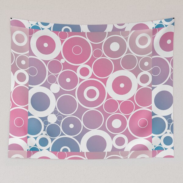 Item preview, Minimalistic pink blue gradient circle composition designed and sold by Shawlin Islam.