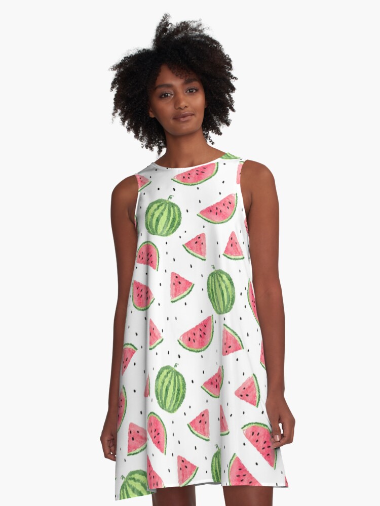 Watermelon print shop dress womens