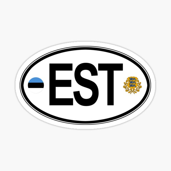 Item preview, Estonia Oval Country Code Decal designed and sold by rogue-design.