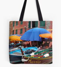 Vernazza Boats Tote Bag