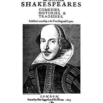 Artwork thumbnail, Shakespeare First Folio Frontpiece - Simple Black Version by incognitagal