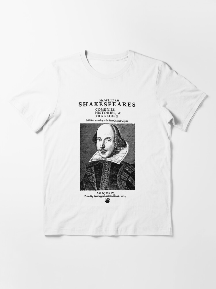 Alternate view of Shakespeare First Folio Frontpiece - Simple Black Version Essential T-Shirt