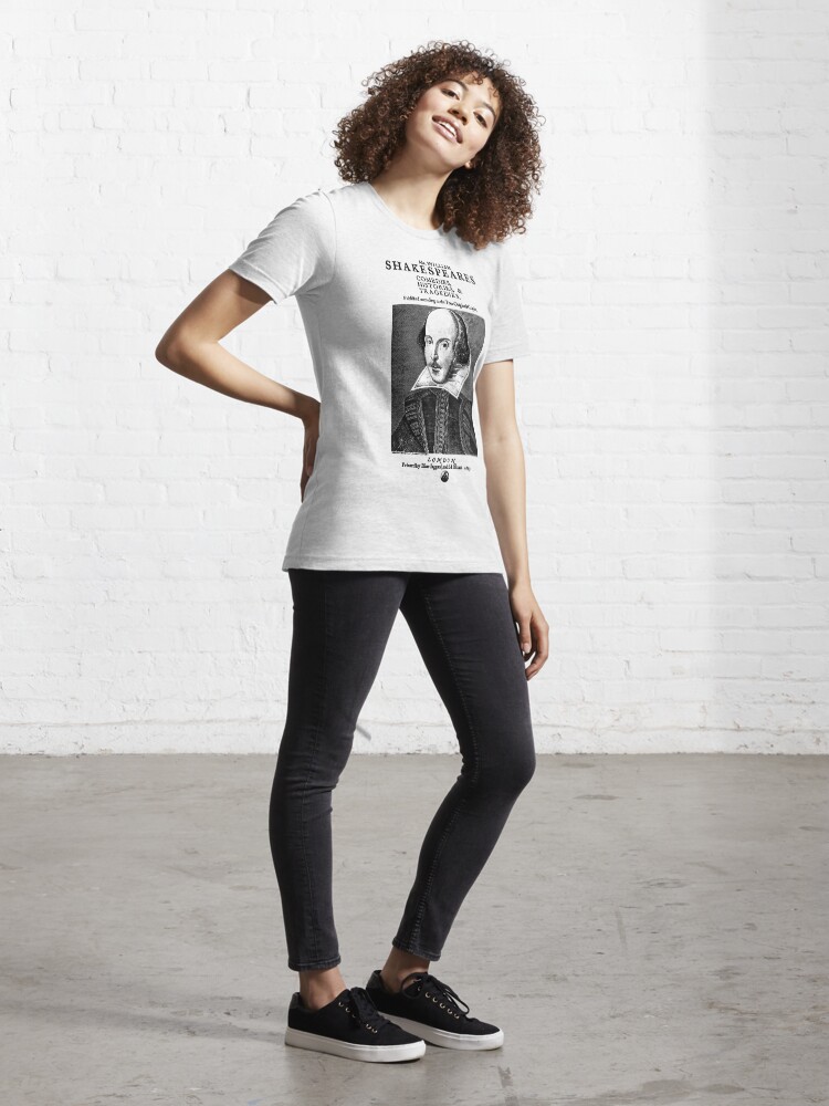 Alternate view of Shakespeare First Folio Frontpiece - Simple Black Version Essential T-Shirt