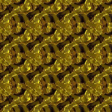 Artwork thumbnail, Decorative design ,pattern, textile,cover.Gold. by Marcu Ioachim