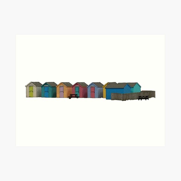 Beach huts Art Print